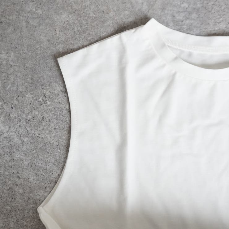 シルクタッチ接触冷感異素材ペプラムバルーンTシャツ ノースリーブTシャツ | SELECT LEVERY  | 詳細画像19 