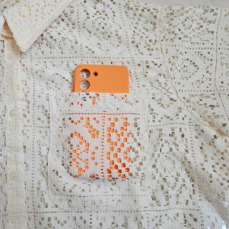 胸ポケット付きレースシャツ レースブラウス シアーシャツ | SELECT LEVERY  | 詳細画像22 