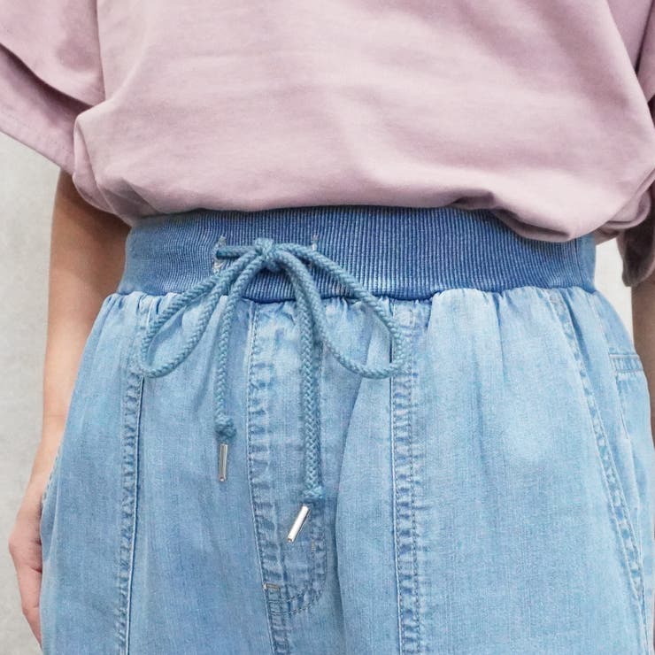 ウエストリブベイカーワイドパンツ なめらか 再生繊維セルロース エコ | SELECT LEVERY  | 詳細画像5 