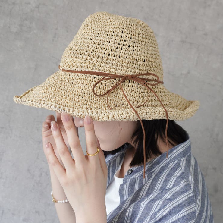 リボン付き ストローハット 麦わら帽子 ハット 帽子 日焼け対策 服飾雑貨 | SELECT LEVERY  | 詳細画像5 