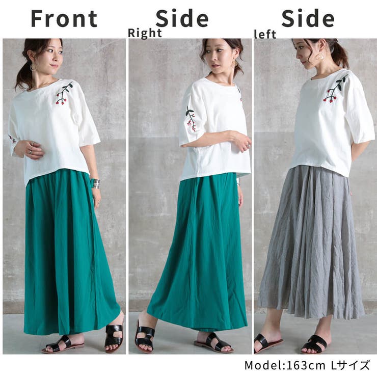 M～2L 半袖 五分丈ブラウス | CLOVERDEPOT | 詳細画像19 