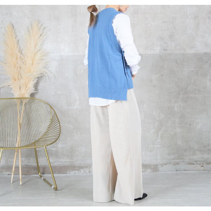 Vネック ニットベスト (RELAX FIT) [全3色] – muta Online Store