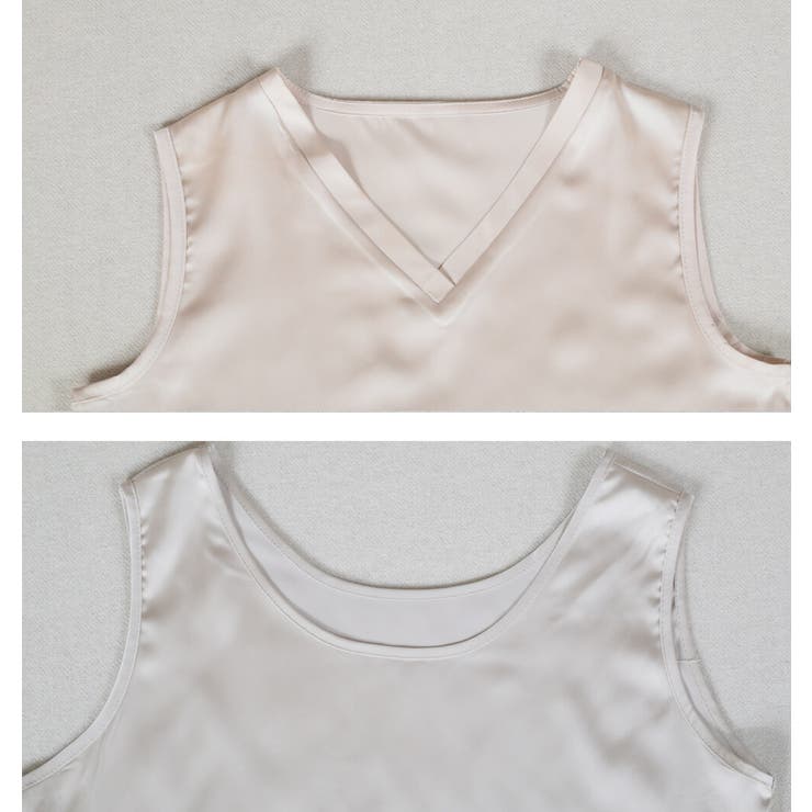 GiGi online store / 2wayジョーゼットラウンドヘムタンクトップ