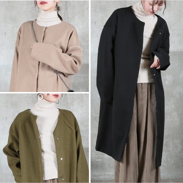 コート ロングコート ノーカラー | CLOVERDEPOT | 詳細画像7 