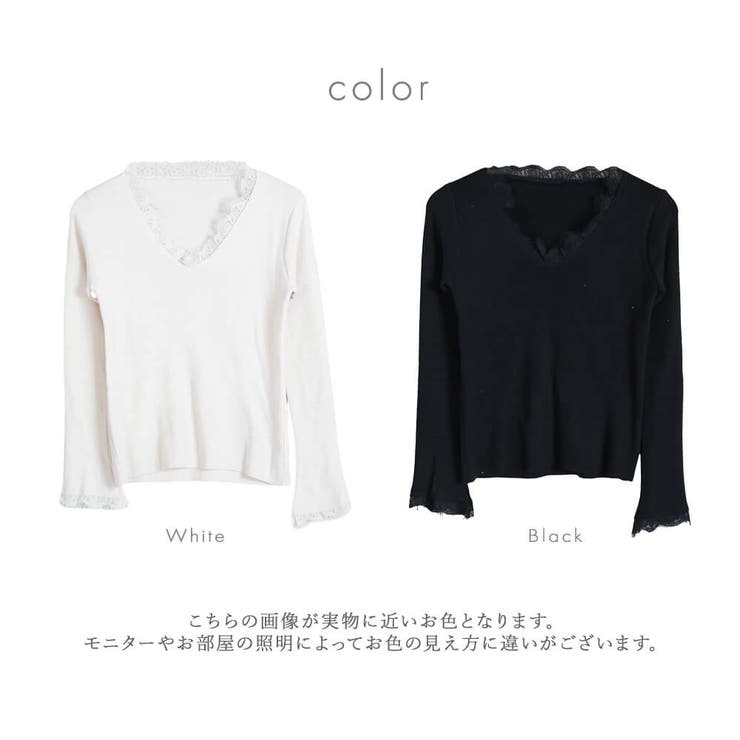 Vネック ニット トップス | CLOVERDEPOT | 詳細画像3 