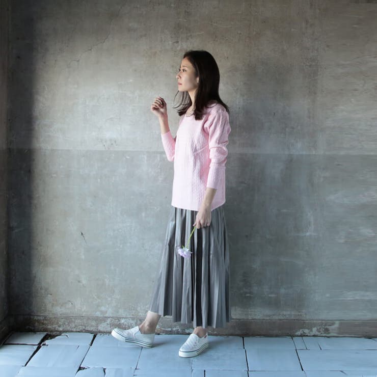 Vネック ケーブル ニット | CLOVERDEPOT | 詳細画像12 