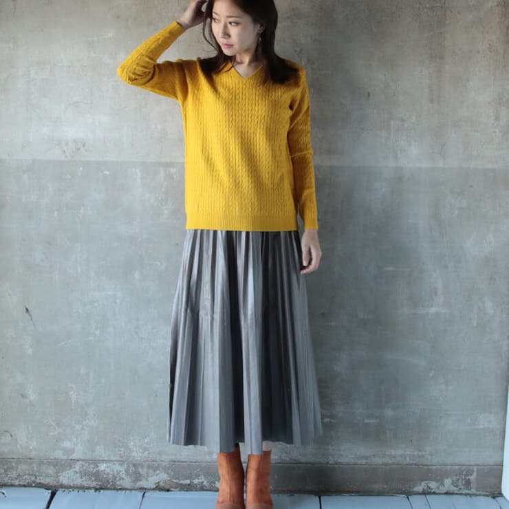 Vネック ケーブル ニット | CLOVERDEPOT | 詳細画像13 