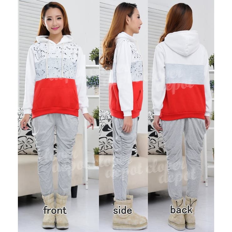 【秋冬】暖か フード付き トレーナー | CLOVERDEPOT | 詳細画像4 