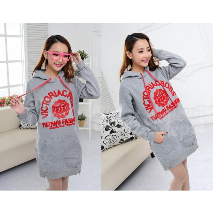 フード付き セレブ風 パーカーワンピ | CLOVERDEPOT | 詳細画像7