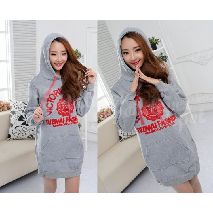 フード付き セレブ風 パーカーワンピ | CLOVERDEPOT | 詳細画像9