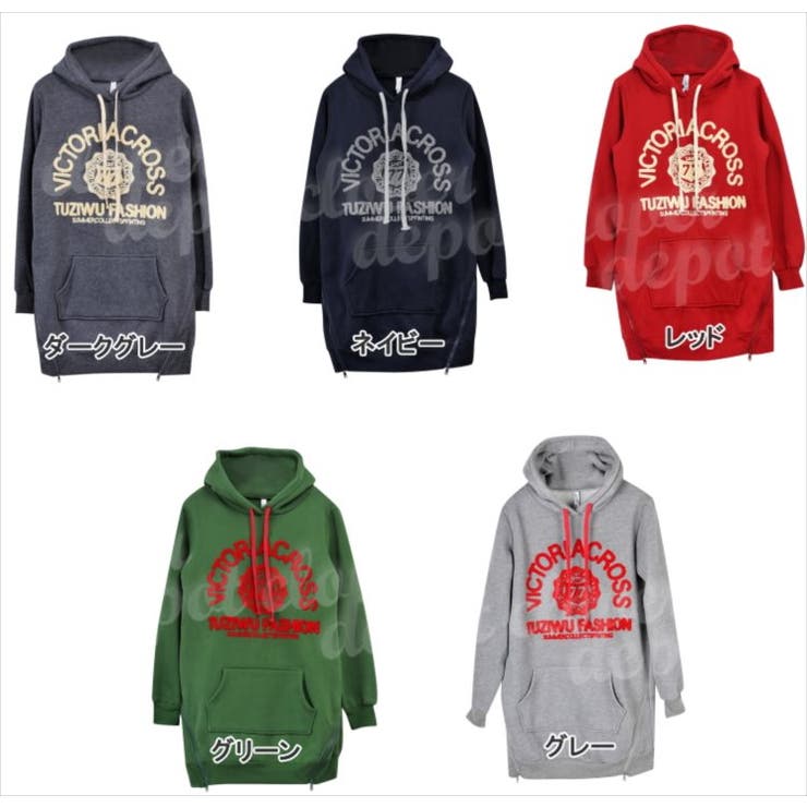 フード付き セレブ風 パーカーワンピ | CLOVERDEPOT | 詳細画像3