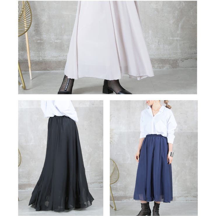 セール 50%OFF】◇シフォンフレアスカート(503942079