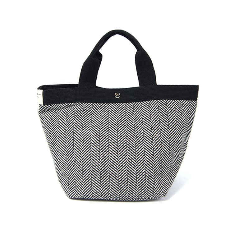 ヘリンボーンマチ広トートバッグ(ツイード 大容量 ハンドバッグ[品番