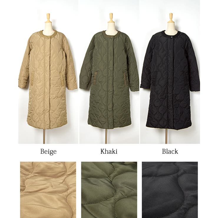 極美品 XL ノーコーヒー ライダース Pコート カーキ 中綿 キルティング Dark Angel（ダークエンジェル） コート ロングコート アウター 中綿