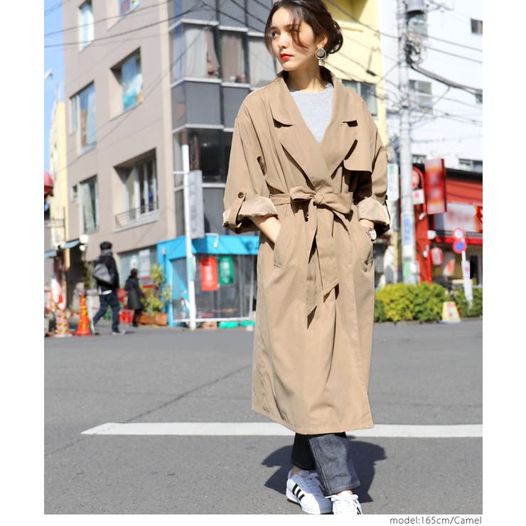 ワイドスリーブピーチスキンフレアトレンチ コート アウター 羽織り 品番 Pa Coca コカ のレディースファッション通販 Shoplist ショップリスト