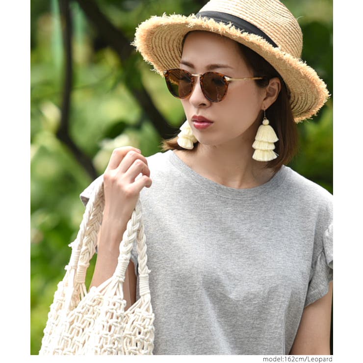 ゴールドアクセントボストン型サングラス(メガネ 眼鏡 アイウェア | coca | 詳細画像8 