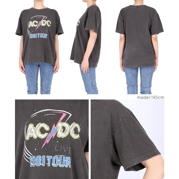 ヴィンテージ加工AC DCロゴTシャツ(エーシー ディーシー[品番