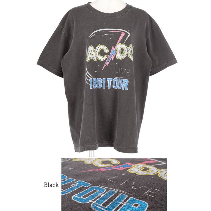 ヴィンテージ加工AC DCロゴTシャツ(エーシー ディーシー[品番