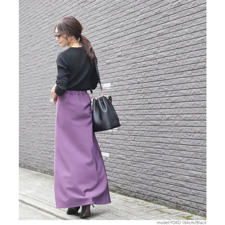 やわらかキーネックリブニットトップス yokoさん着用 | coca | 詳細画像14 