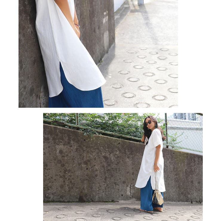サイドスリットキーネックコットンワンピース 鈴木詩織さん着用(ロングワンピース … | coca | 詳細画像10 