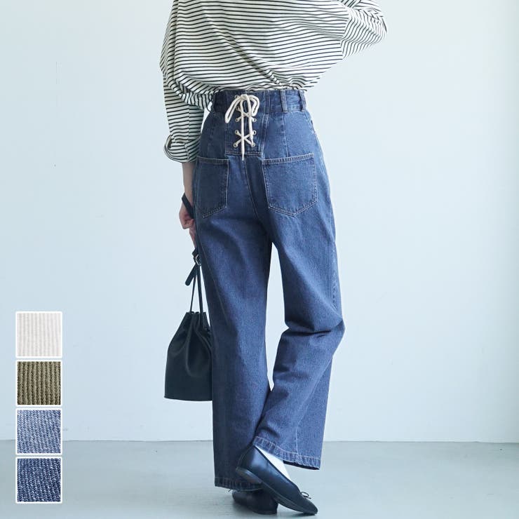 ANDREA ラップワイドパンツ　専用 callautia ラップリネン混ワイドパンツ[品番：AMTW0005840