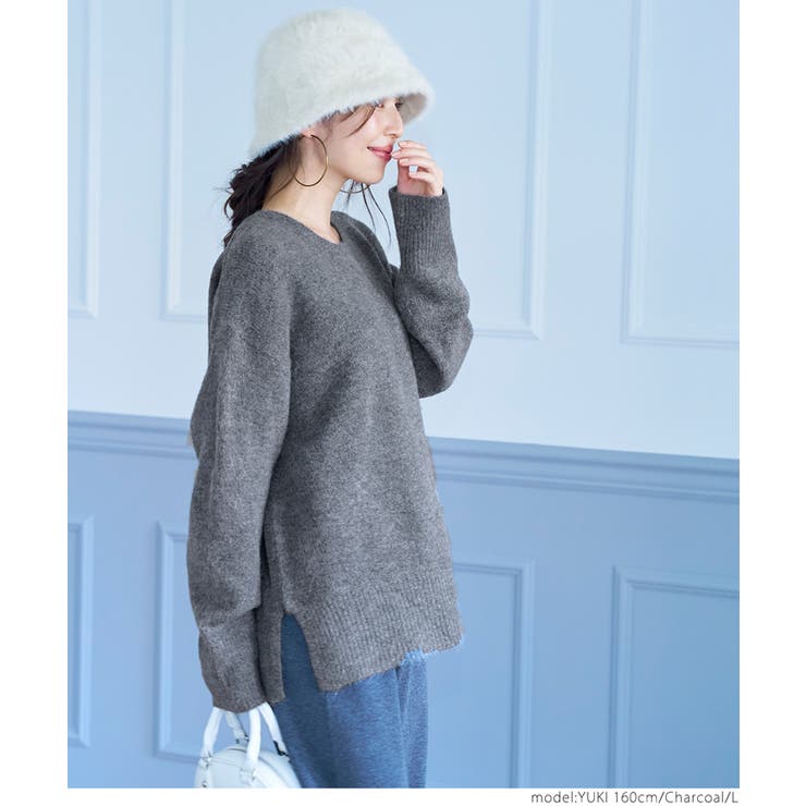 ＼新色登場！／ヤク風クルーネックニットプルオーバー | coca | 詳細画像24 