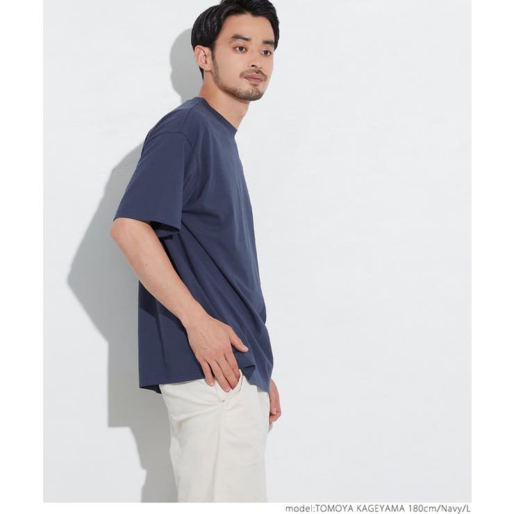 メンズ シルキータッチクルーネックTシャツ[品番：PA000011772