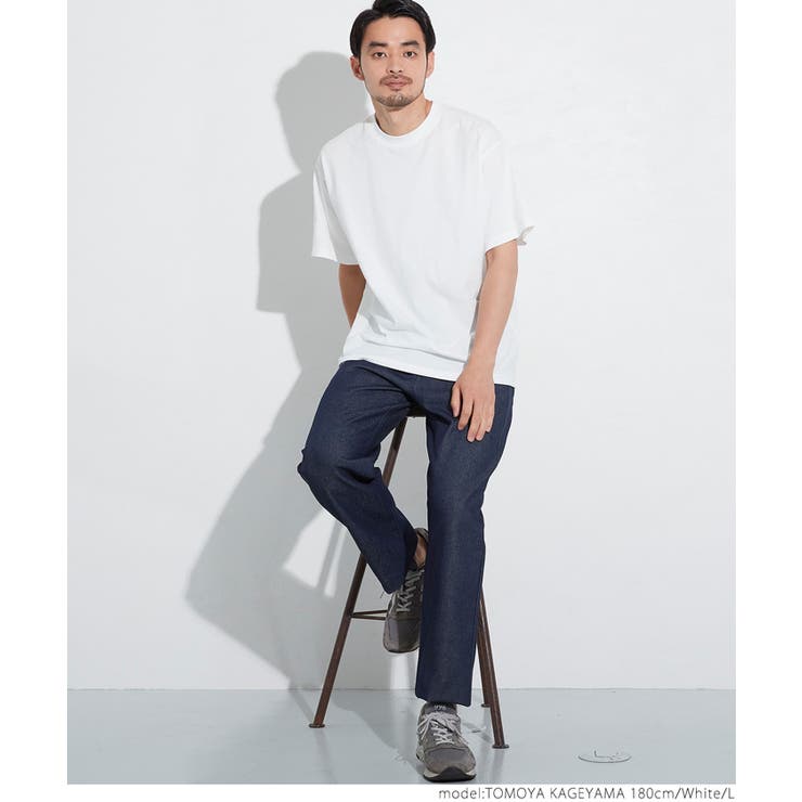 メンズ シルキータッチクルーネックTシャツ[品番：PA000011772
