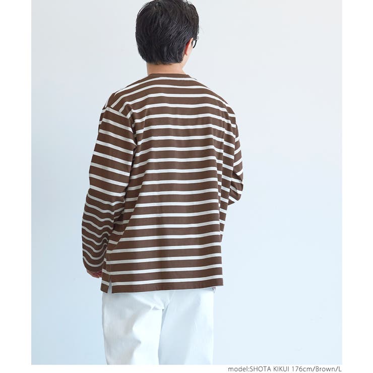 メンズ ハリ感ボーダークルーネックtシャツ 品番 Pa Coca コカ のメンズファッション通販 Shoplist ショップリスト