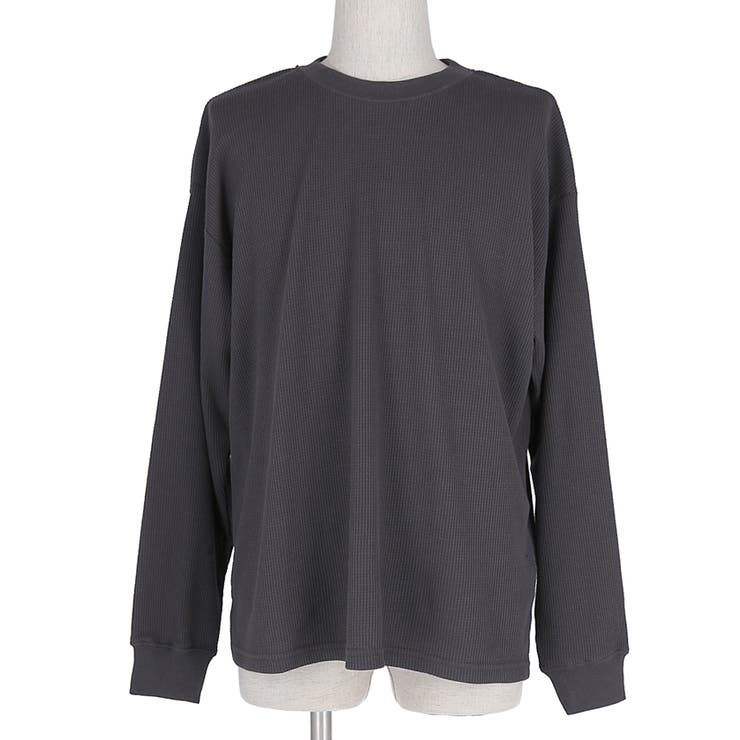 メンズ ミニワッフルクルーネックロンTee[品番：PA000011984