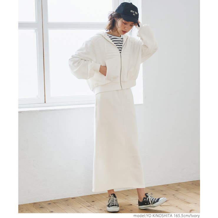 大人の着心地ショート丈フードパーカー[品番：PA000012217]｜coca