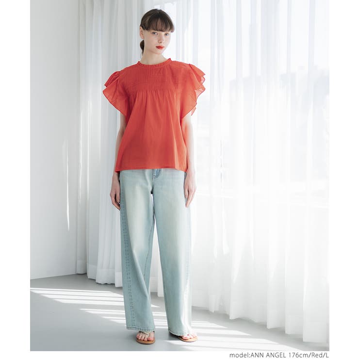 COTTONキャンブリックブラウス 新色登場／キャンブリックピンタックブラウス[品番：PA000012402