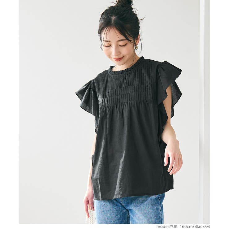 激安特価 新色登場／キャンブリックピンタックブラウス[品番：PA000012402 トップス