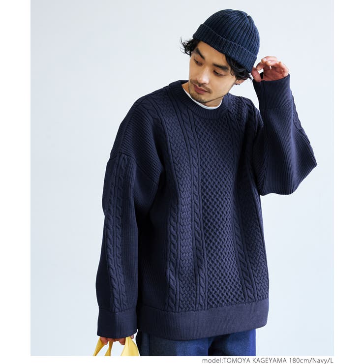 メンズ スポンディッシュ軽量ケーブルニット 品番 Pa Coca コカ のメンズファッション通販 Shoplist ショップリスト