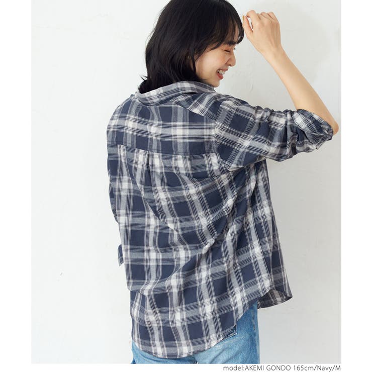 yori タータンチェックシアーシャツ yori(ヨリ) 2025SS タータンチェックシアー半袖シャツ YR21