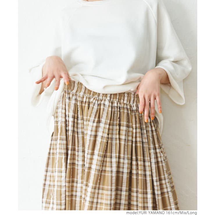 ロングスカート レディース チェックスカート[品番：PA000012434