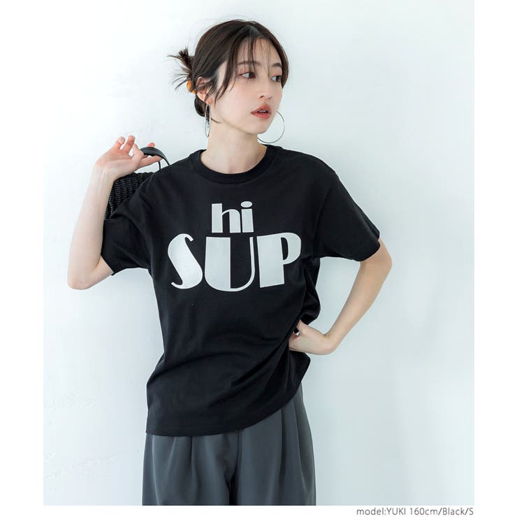tシャツ スーパーハイゲージサーキュラートップス レディース TANAKA｜ハイゲージ コットン ジャージー グラフィック プリント