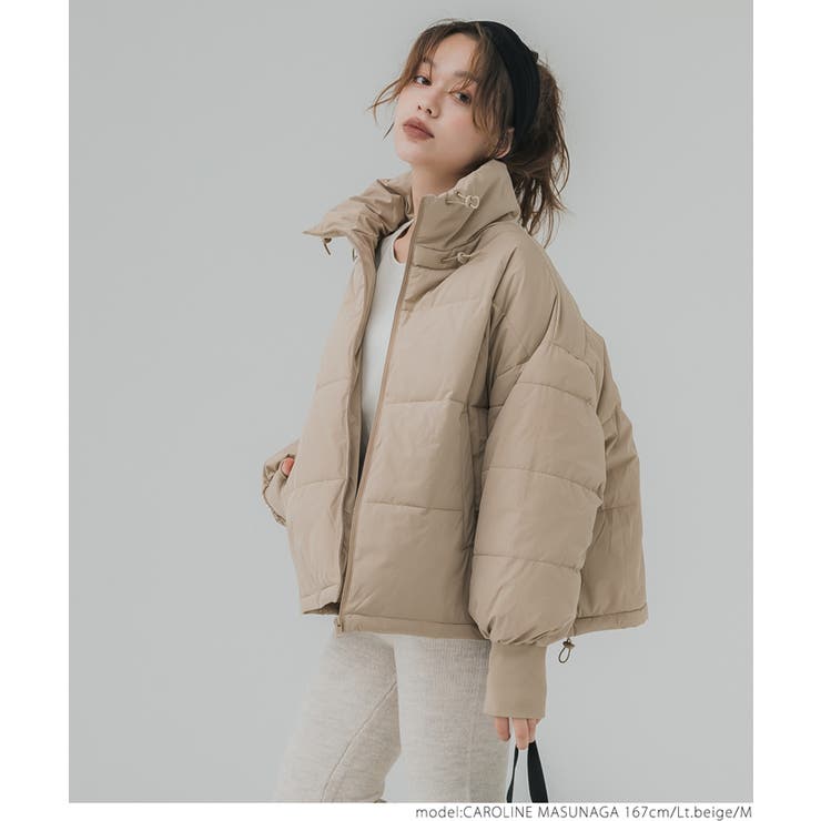 A-KR-S ベージュ ポリエステル中綿コート āta 中綿コート ｜くらすこと公式オンラインストア