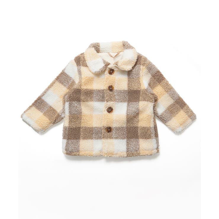 キッズ チェック柄ボアジャケット | coca | 詳細画像2 