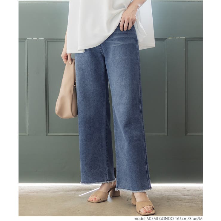 INSCRE カットオフデニムパンツ ブルー レディース】002 Flare Denim | INSCRIRE(アンスクリア
