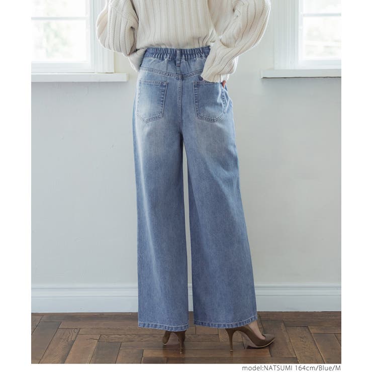 COHINA デニム　コヒナ　ハイウエストタックワイドデニム S 美品 ハイウエストタックワイドデニム-short & regular | 小柄・低