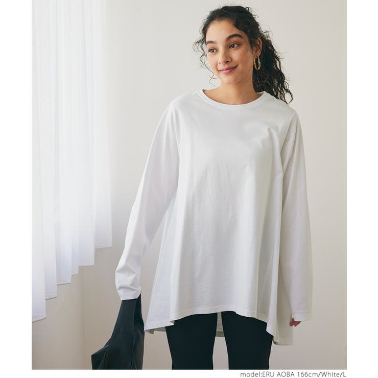 セール】トップス Tシャツ ロング ロングTシャツ ロンT