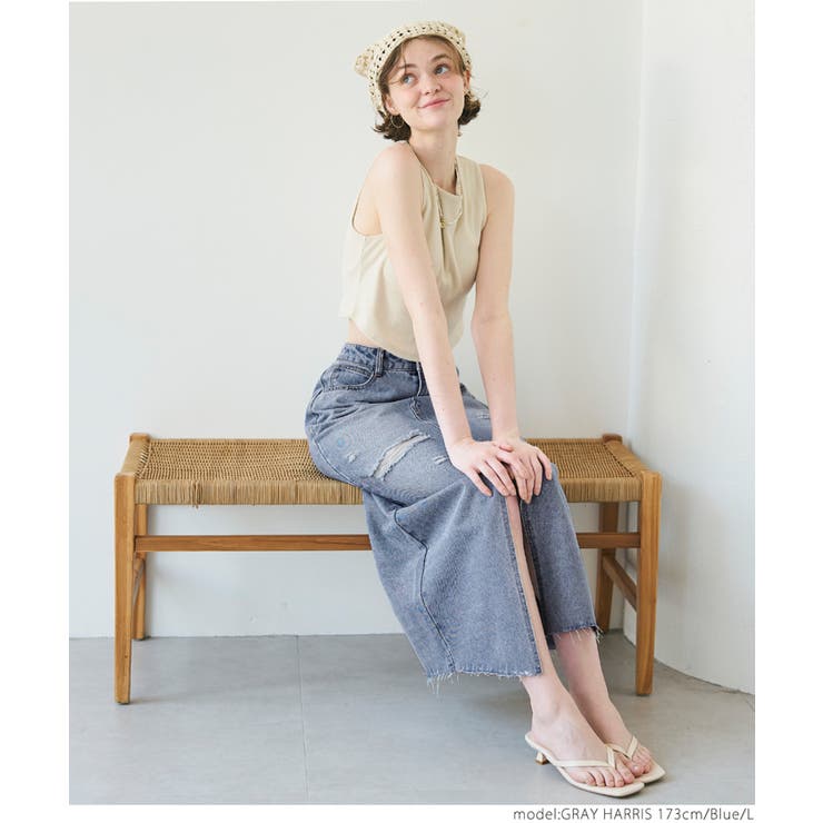 ダメージデニムスカート | coca | 詳細画像9 