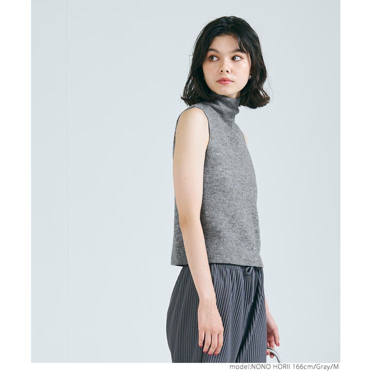 新品未使用タグ付き　ENFOLD ノースリーブニットベスト 38 ダークグレー 楽天市場】【大感謝祭 最大60%OFFクーポン 26日9:59迄】ノースリーブ