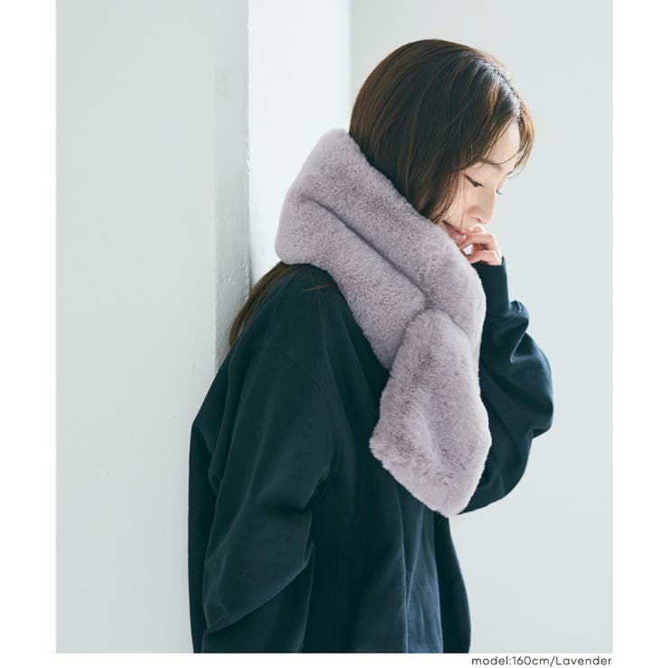 顔まわりをすっきり魅せる、フェイクファーナローティペット | coca | 詳細画像15 