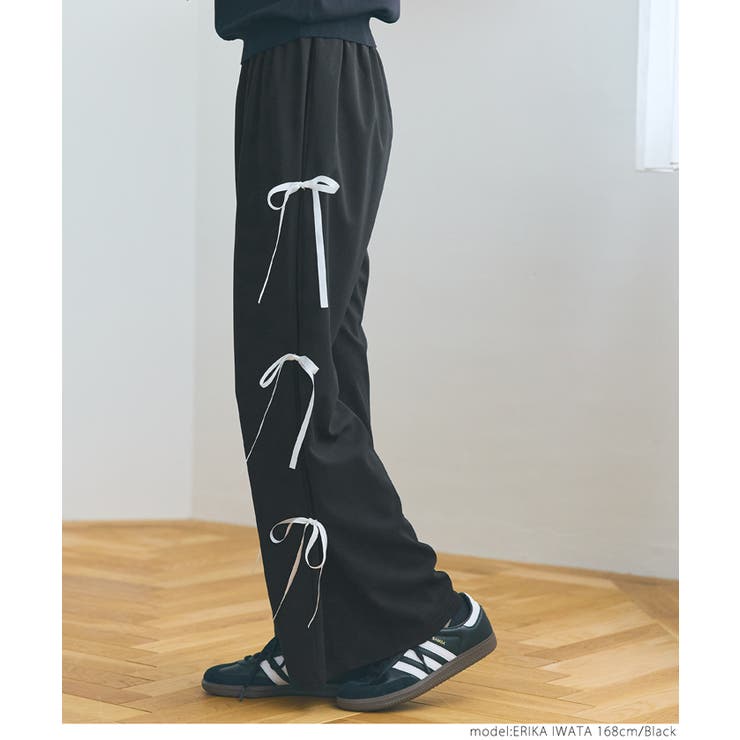 ［Black］ | サイドリボンパンツ | coca