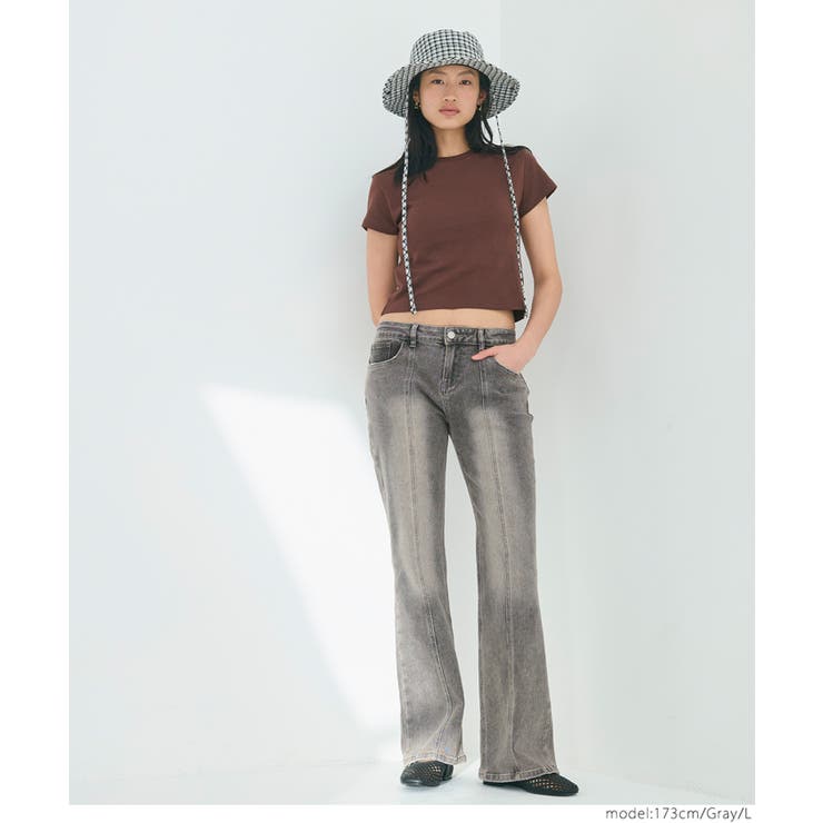 ローライズデニムパンツ レディース[品番：PA000016354]｜coca
