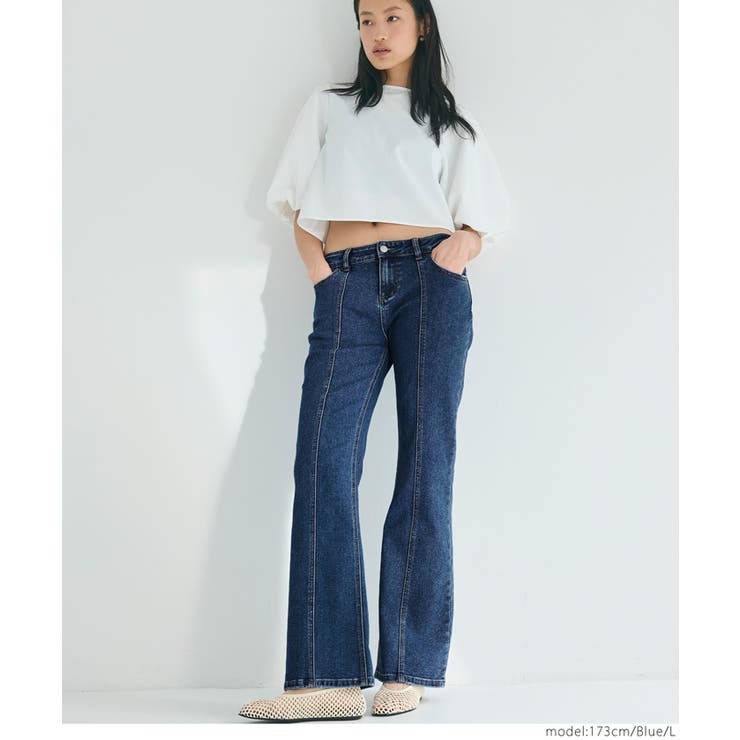 ローライズデニムパンツ レディース[品番：PA000016354]｜coca