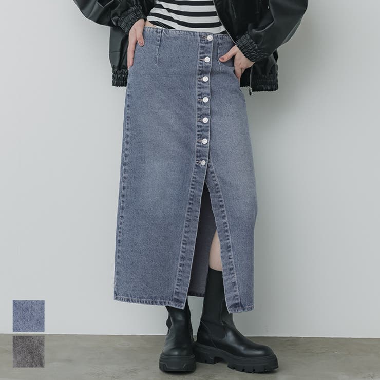 ウォッシュデニムスカート[品番：PA000016355]｜coca（コカ）のレディースファッション通販｜SHOPLIST（ショップリスト）