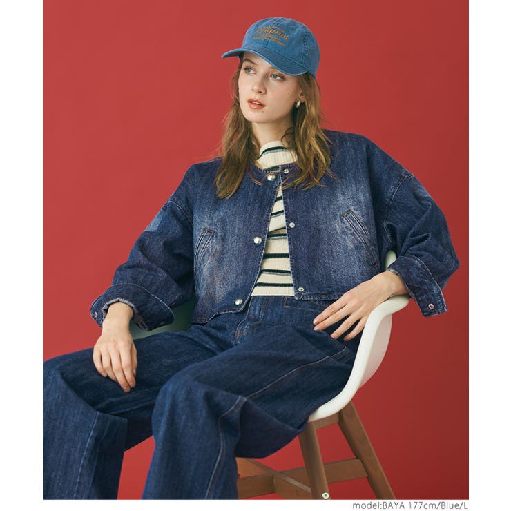 クロップド デニムジャケット レディース | coca | 詳細画像17 